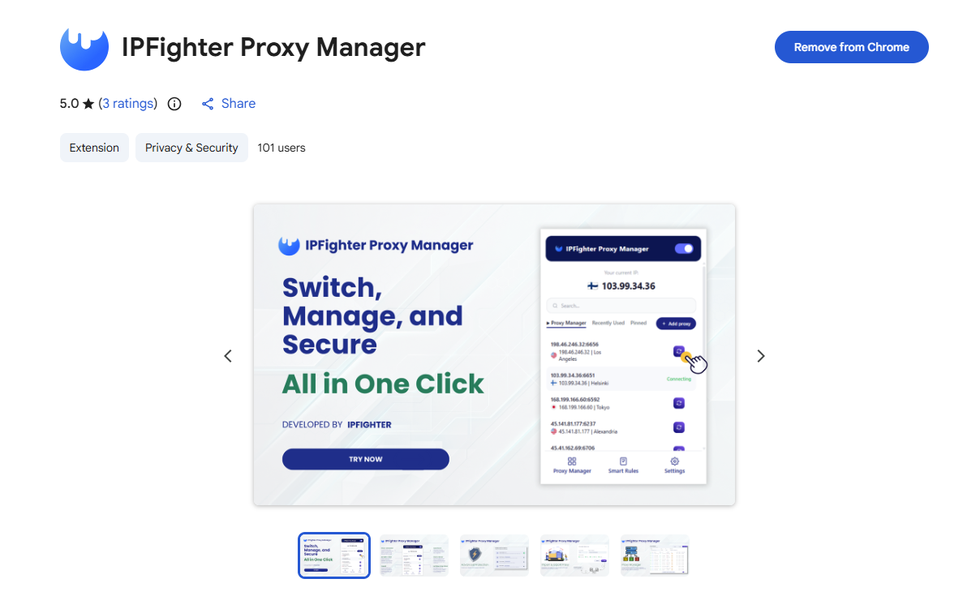 anyip review - ipfighter proxy manager extension
