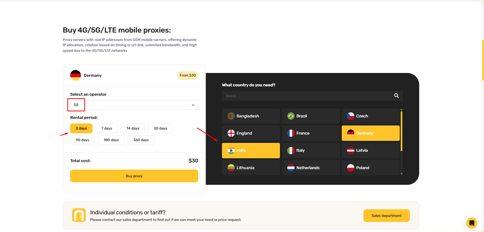 geonix review - purchase a proxy plan