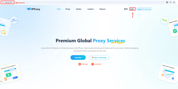ipfoxy review - Create or log in to your account
