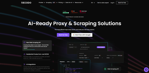 elite proxy - decode homepage