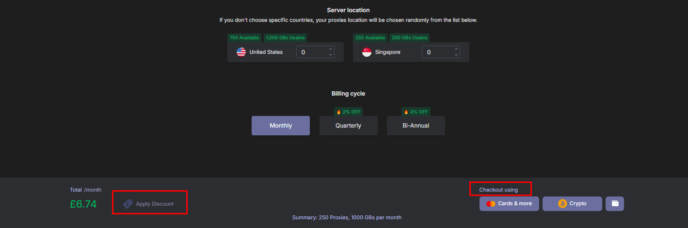 coproxy review - apply coupon code and complete checkout