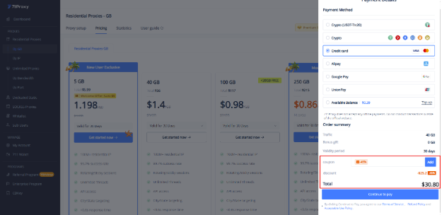 711proxy review - Choose and purchase a proxy plan