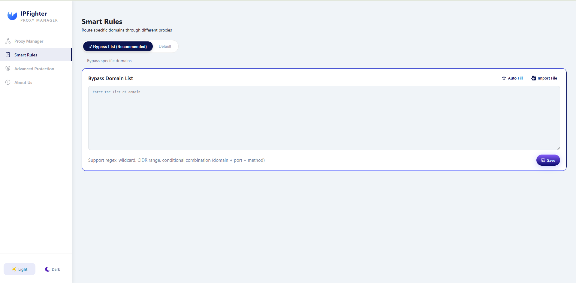 ipfighter proxy manager extension - smart rules feature