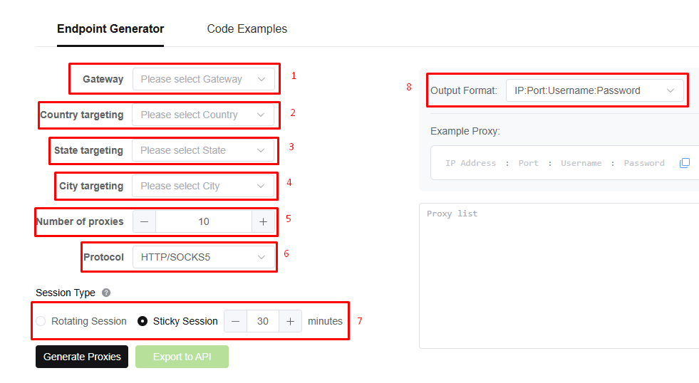 NiuProxy review - Configure your proxy settings