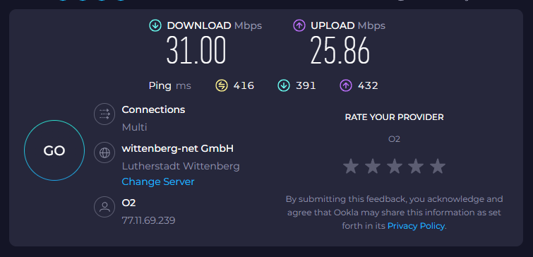 byteful review - Check proxy on Speedtest