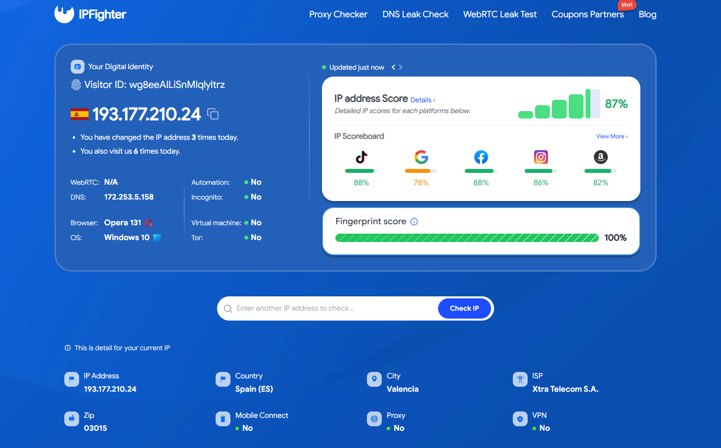 coproxy review - check proxy on IPFighter