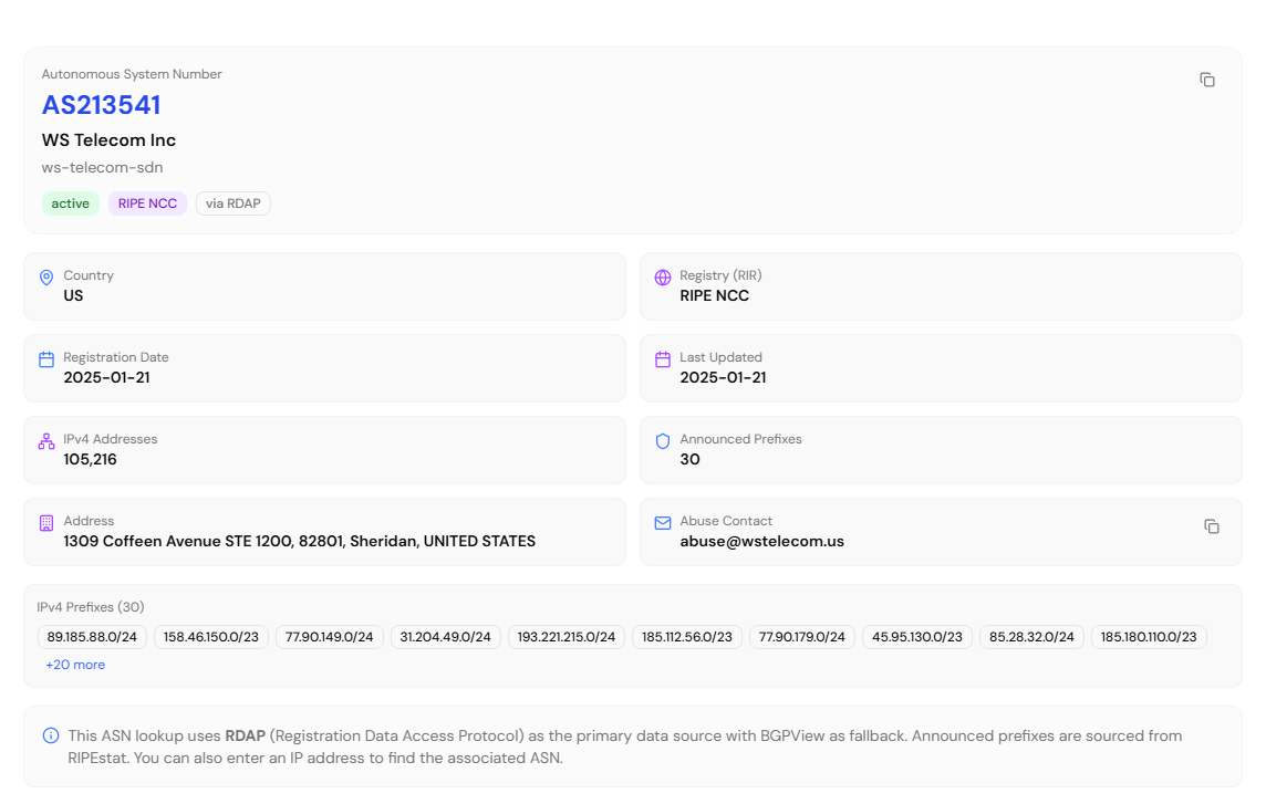 asn lookup - ASN lookup using a DNS robot