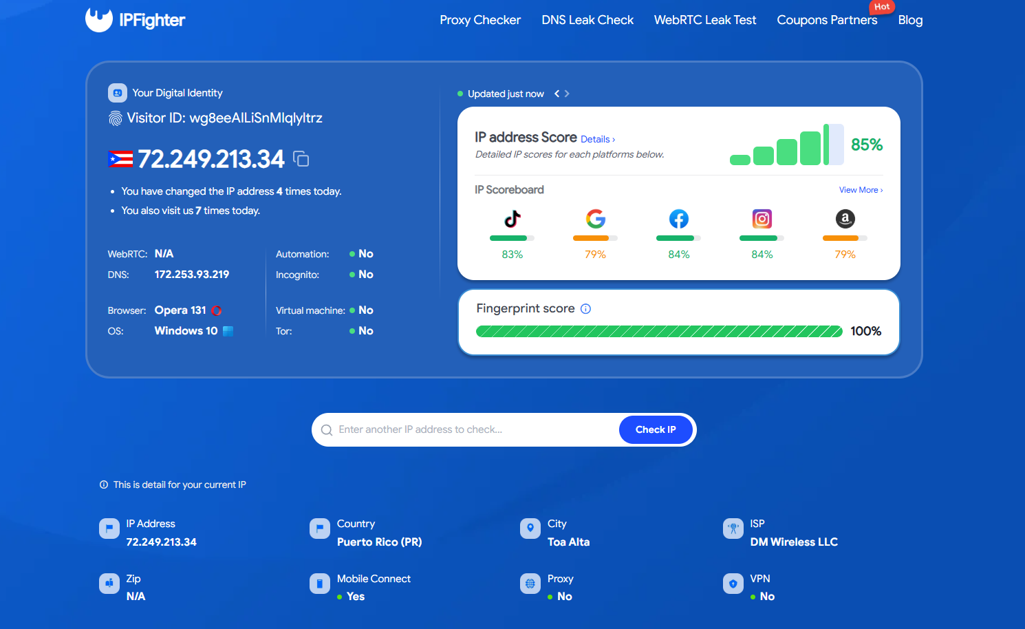 coproxy review - check proxy on IPFighter