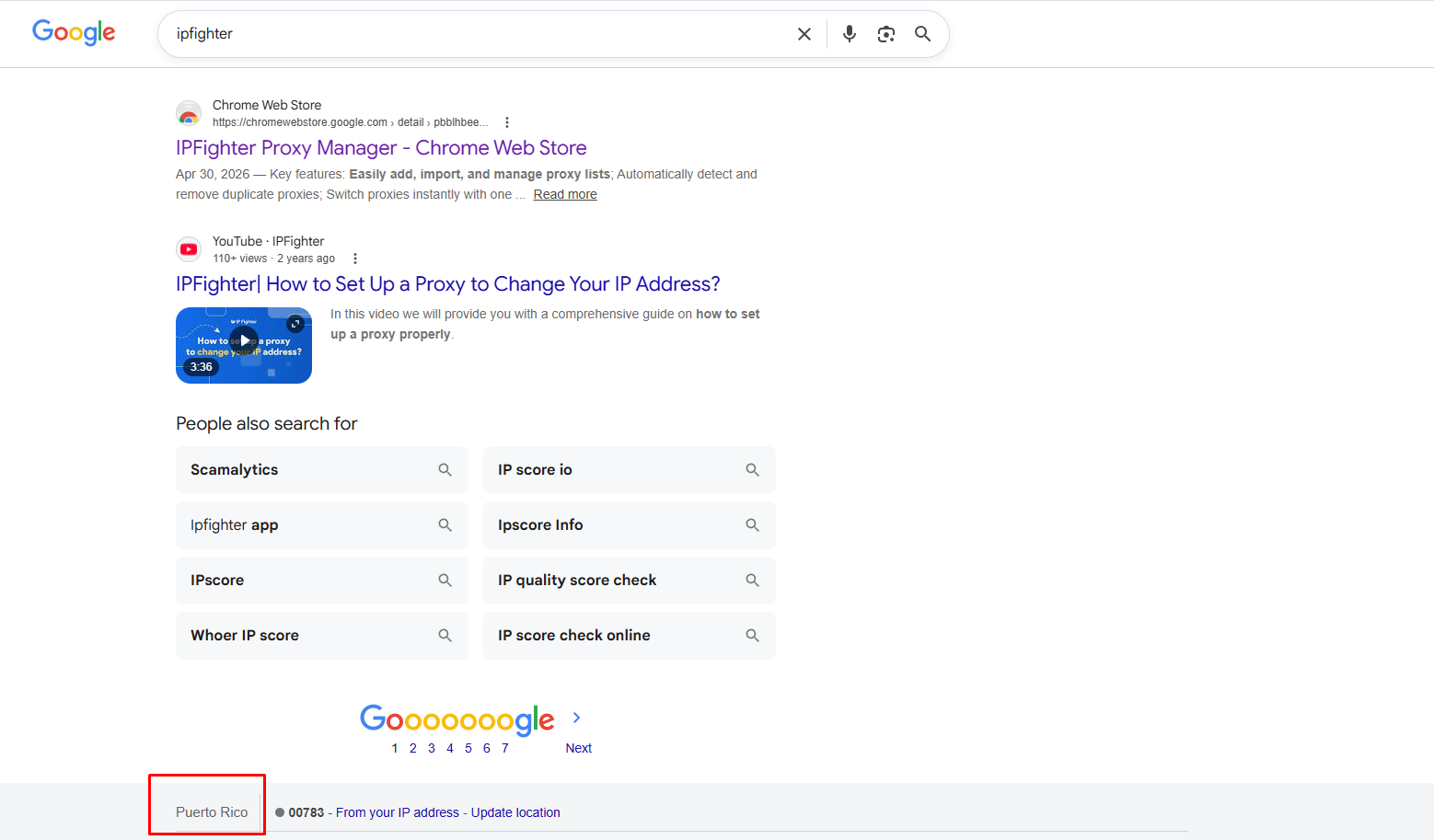 coproxy review - check on the Google search bar