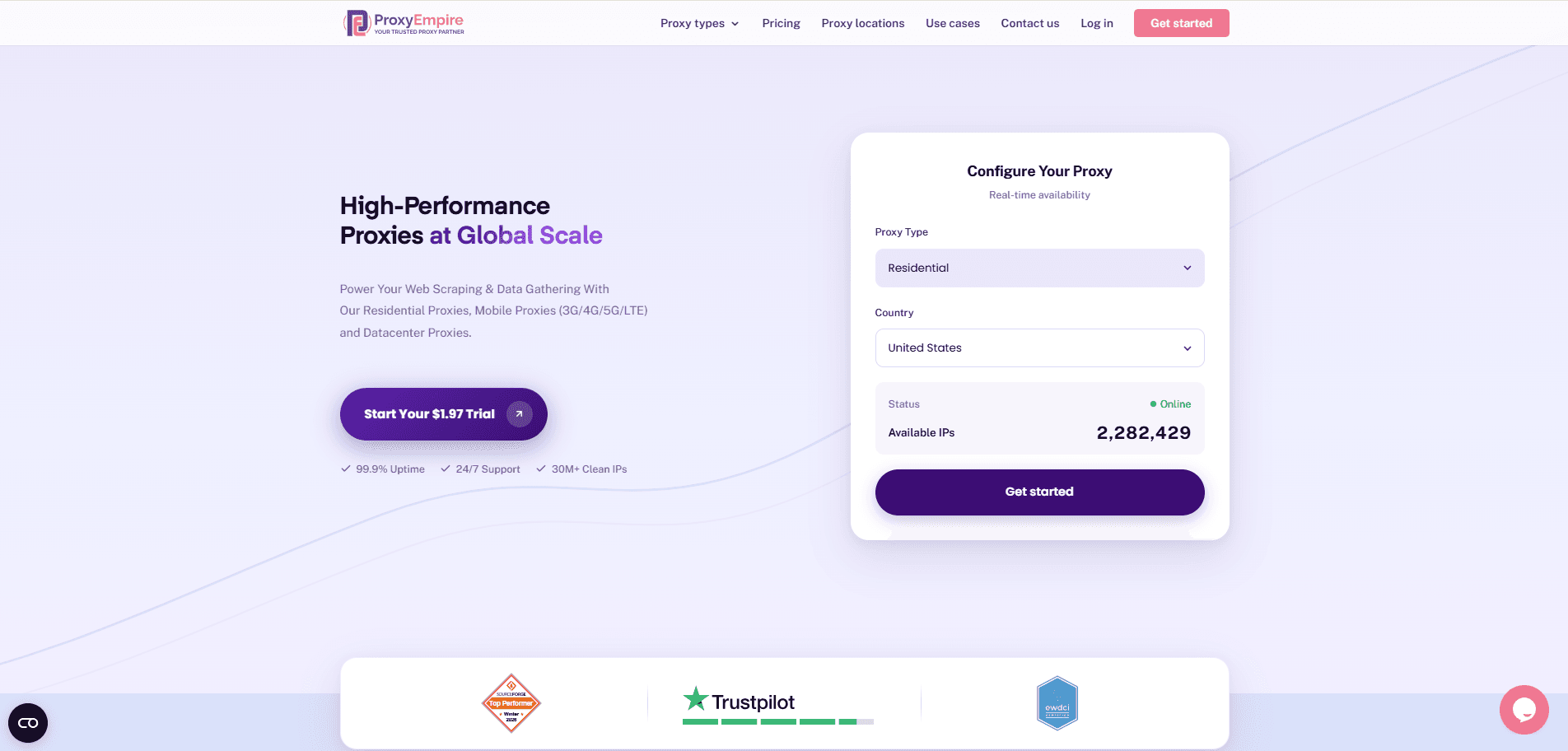 difference between datacenter and residential proxies - ProxyEmpire homepage