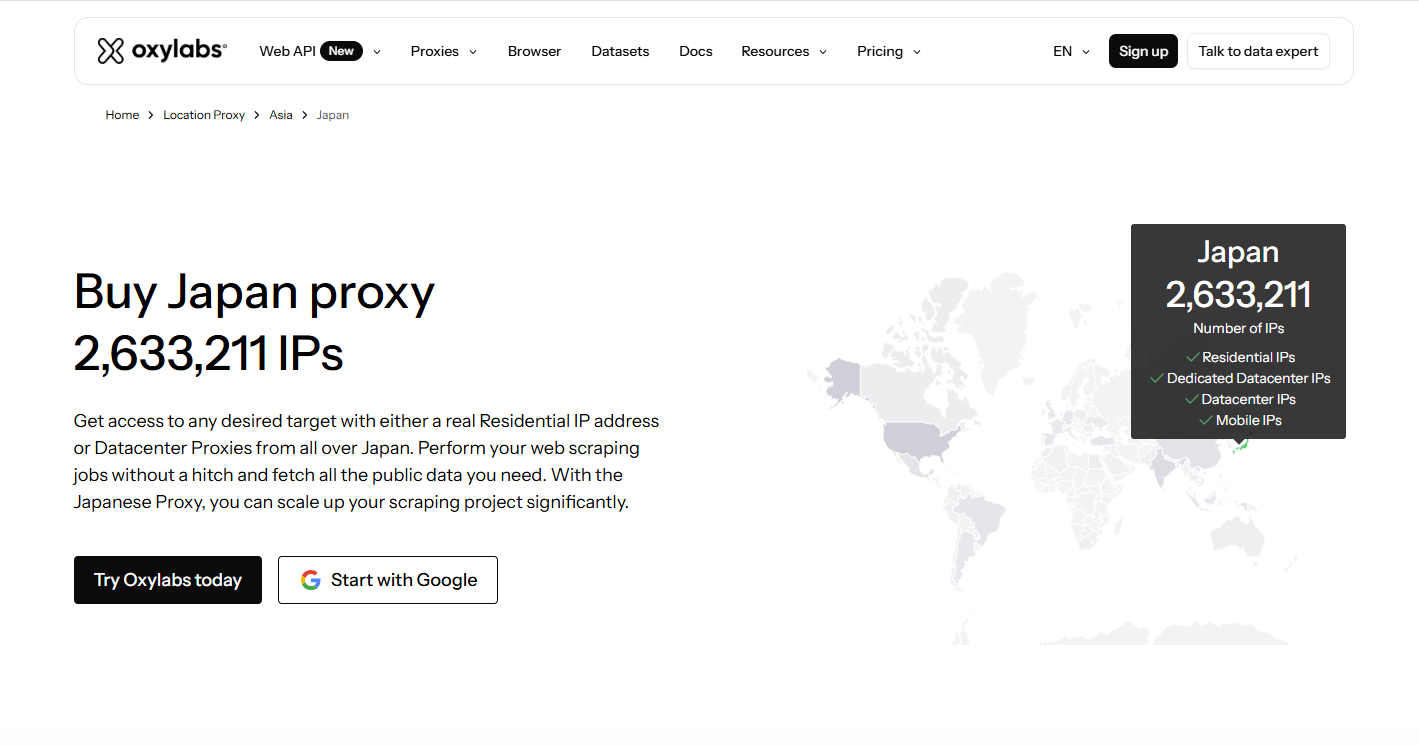 japan proxy - oxylabs