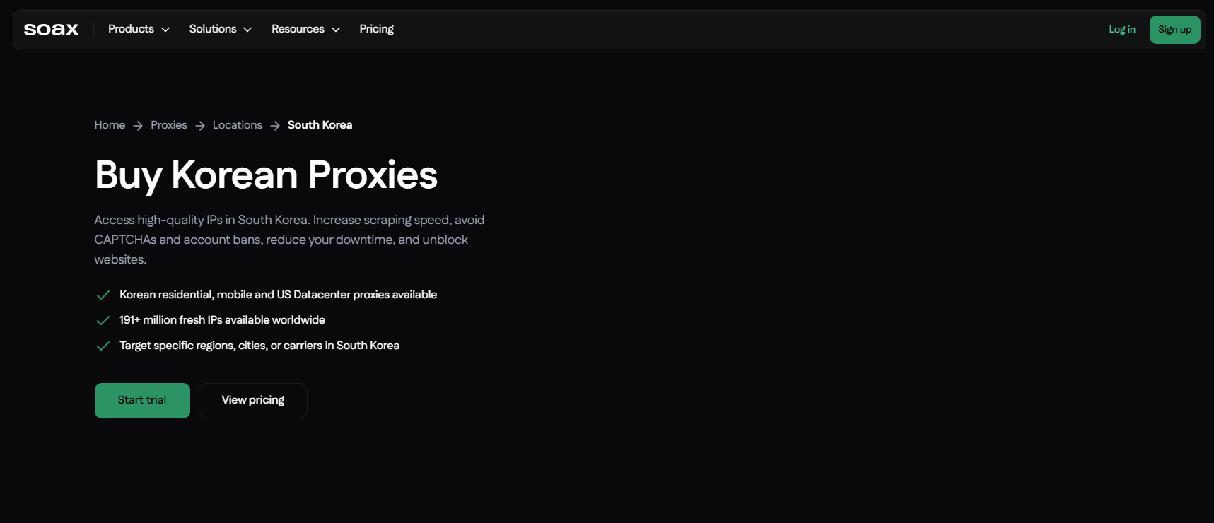 korean proxy service - soax