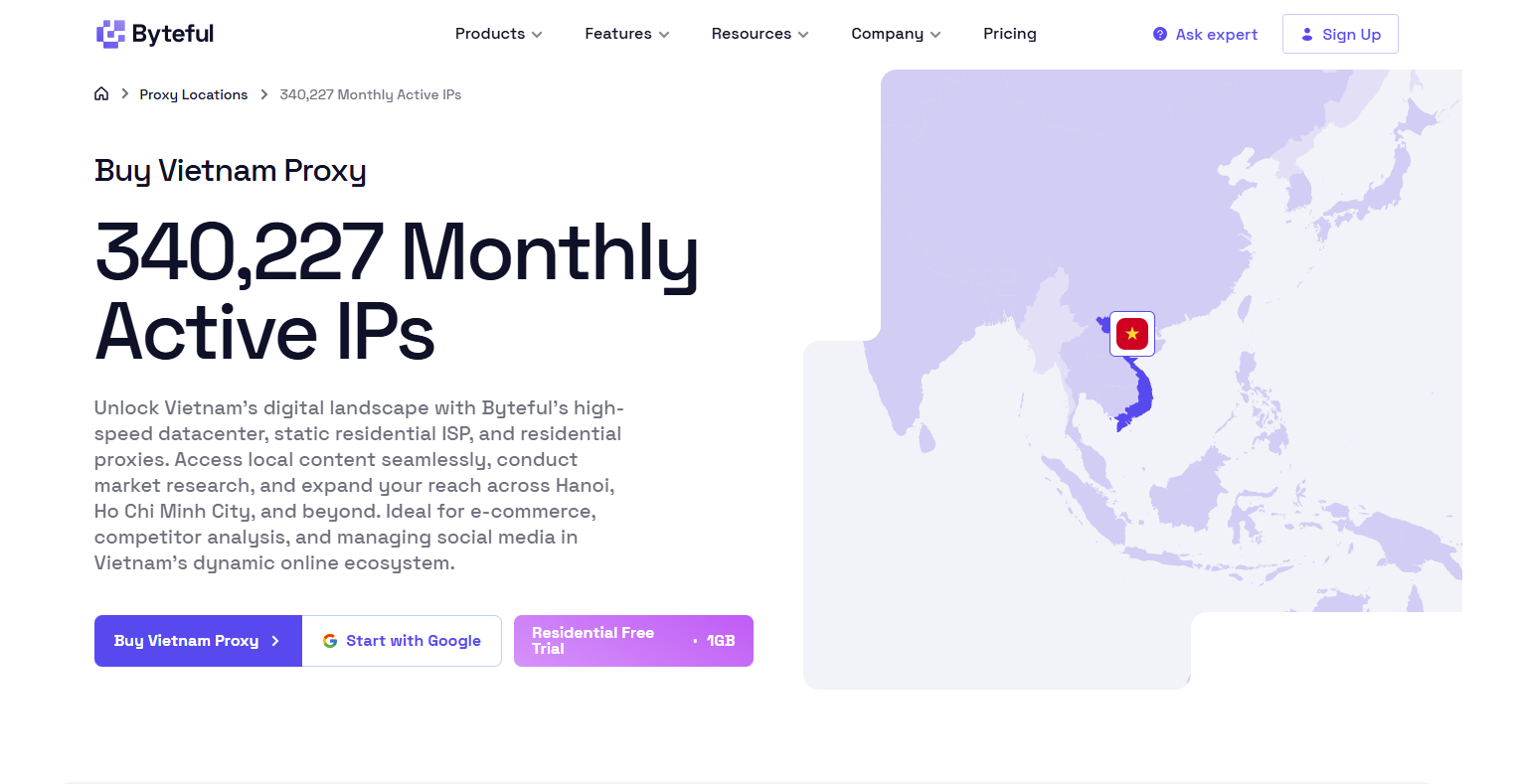 proxy vietnam - byteful