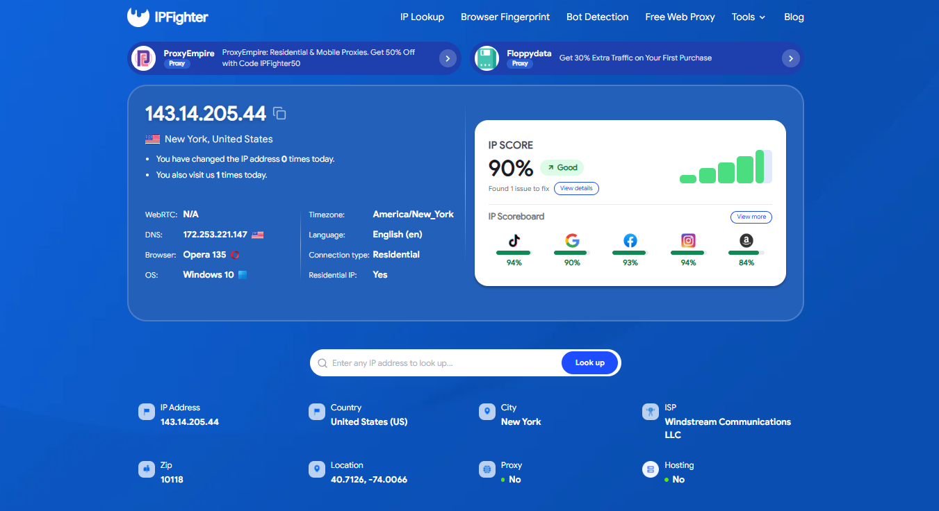 best isp proxy providers - check proxy on ipfighter