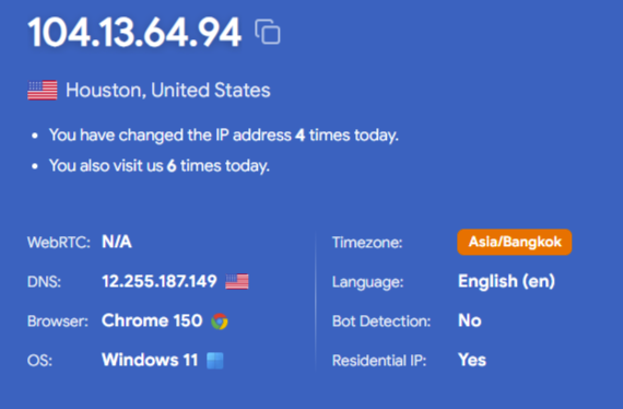 ip reputaion check - IP address & basic info
