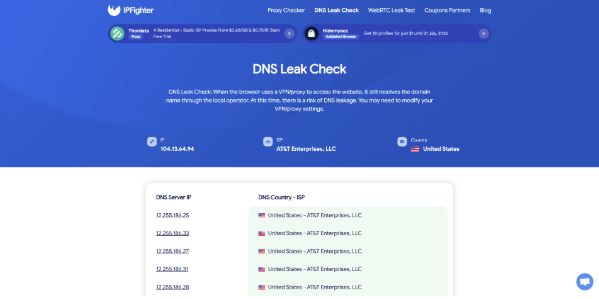 ip reputation check - DNS leak test