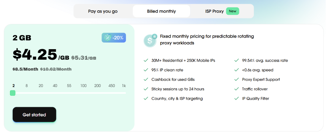 nodemaven review - prices for residential & mobile proxies