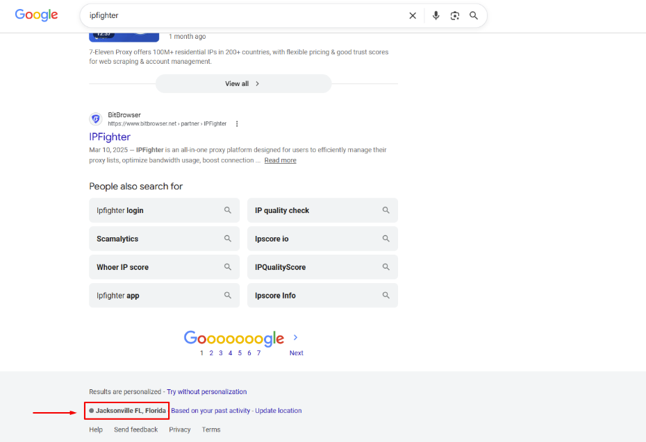 nodemaven review - check on the google search bar
