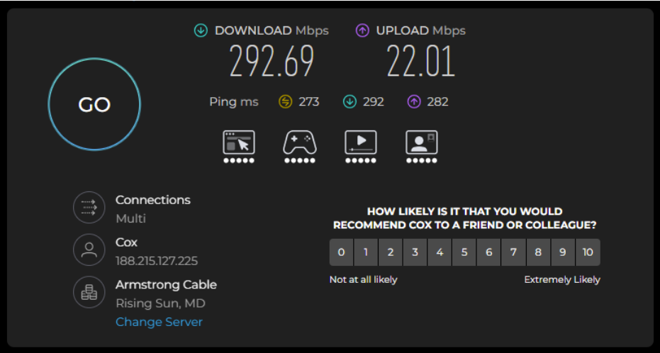 nodemaven review - check proxy on speedtest