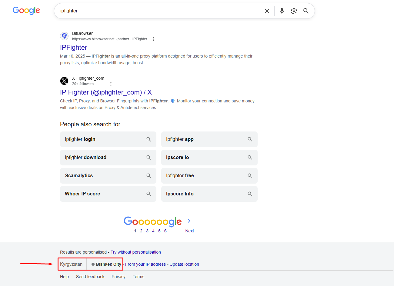 mobileproxyspace review - chekc on the google search bar