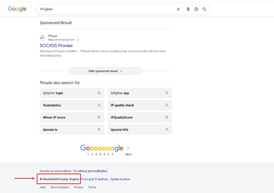 anyip review - check on the google search bar