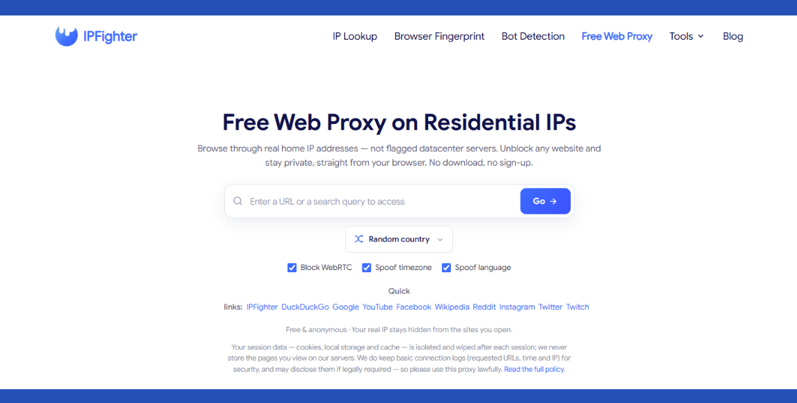 how to use web proxy safely - free web proxy tool on ipfighter