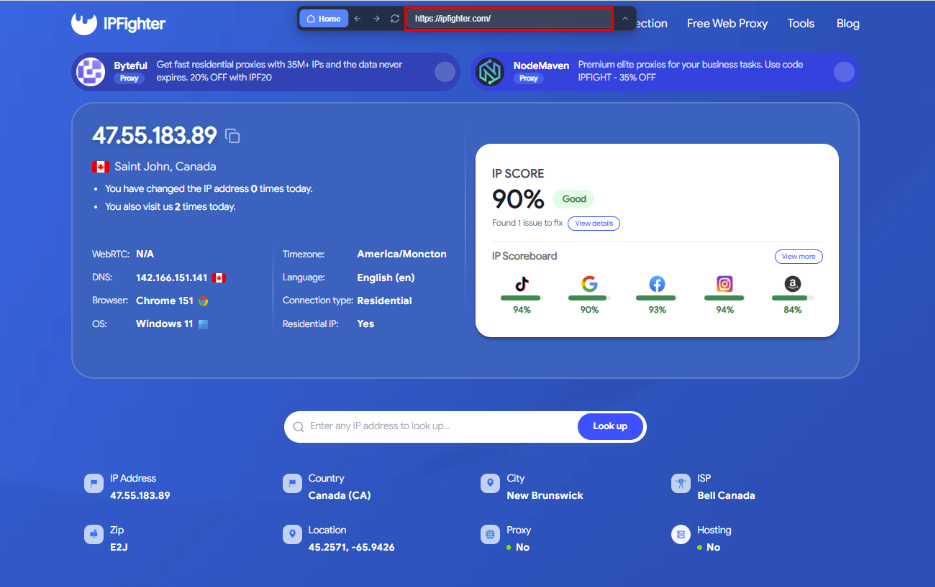 how to use web proxy safely - check ip on ipfighter