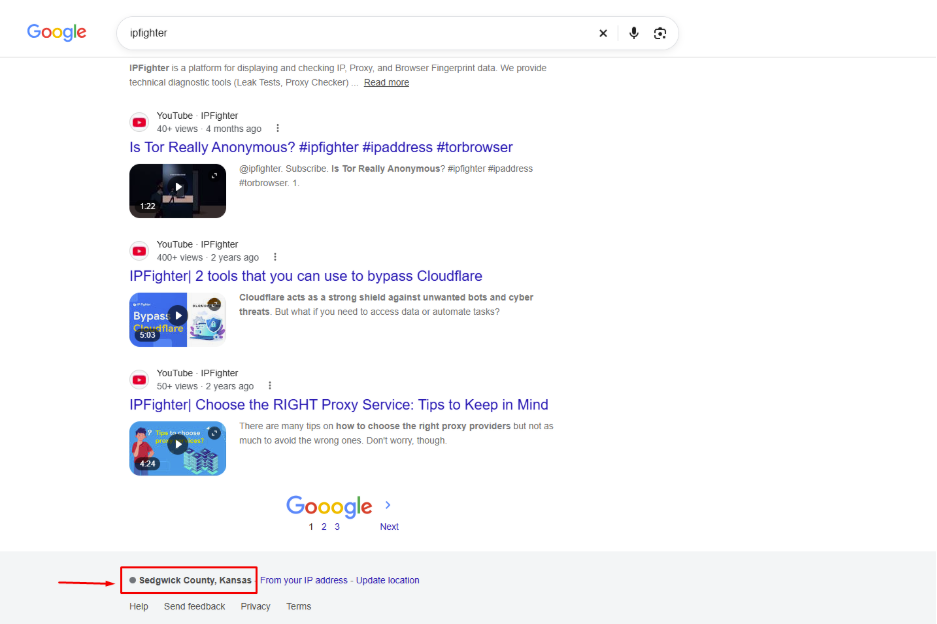 anonymous proxies review - check on the google search bar
