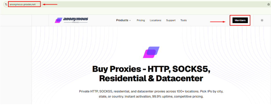 anonymous proxies review - create or log in