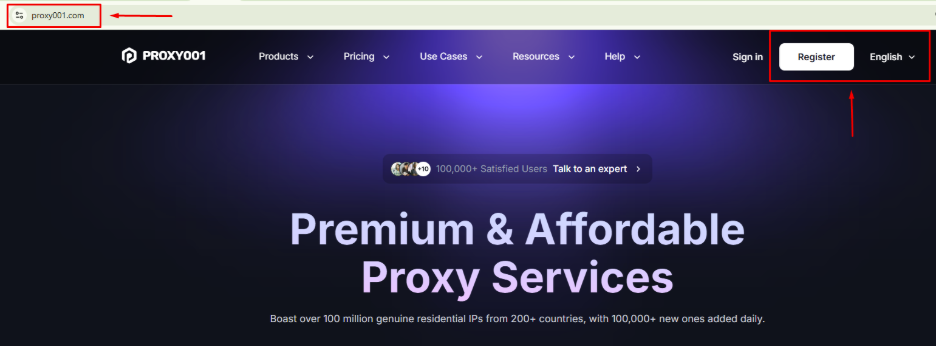proxy001 review - create or log in