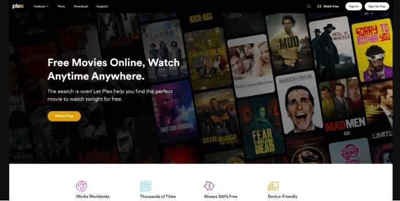 unblocked movies - plex homepage