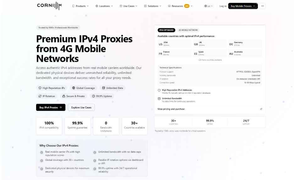 coronium review - ipv4 proxies