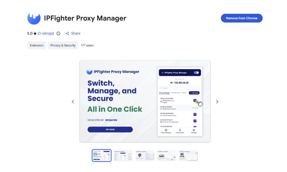 rapidproxy review - ipfighter proxy manager extension
