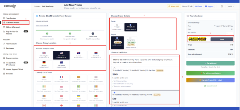 coronium review - purchase a proxy plan