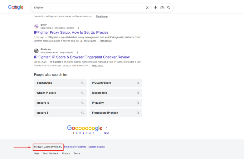 rapidproxy review - check on the google search bar