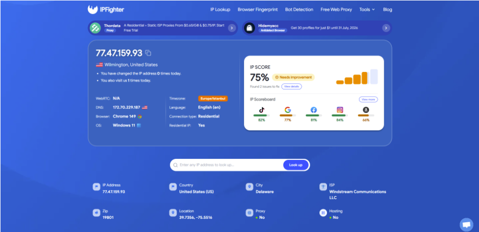 best isp proxy providers - check proxy on ipfighter