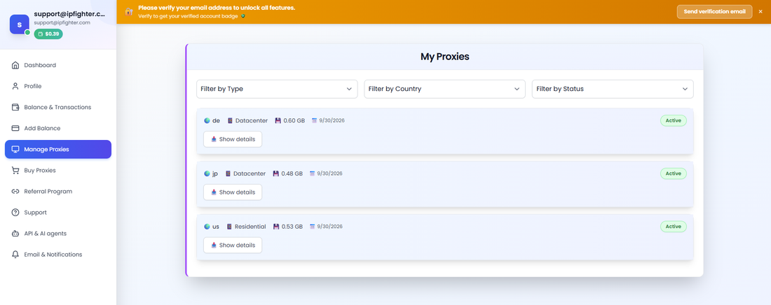 proxycove review - get your proxy credentials