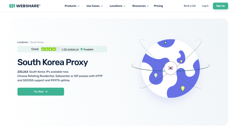 korean proxy service - webshare