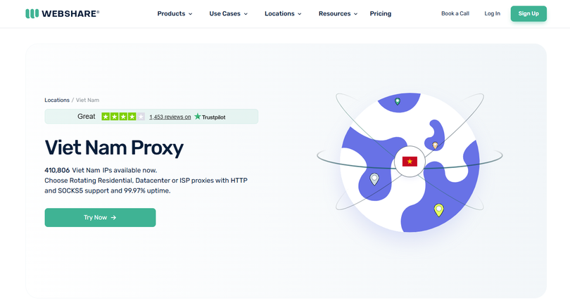 proxy vietnam - webshare