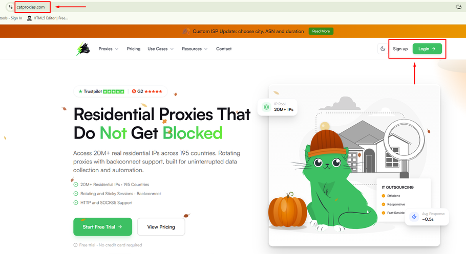 catproxies review - create or log in