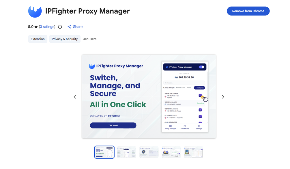 catproxies review - ipfighter proxy manager extension